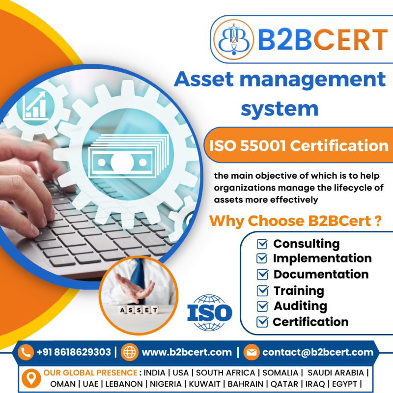 ISO 55001 Certification in USA – Optimize Asset Management with B2BCERT