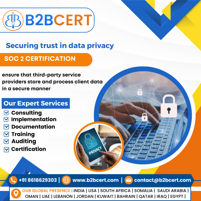 SOC 2 Certification in  USA – Safeguard Data Security with B2BCERT