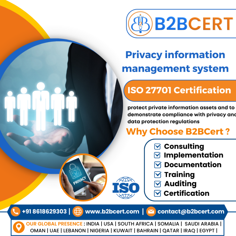 ISO 27701 Certification in USA – Enhance Privacy Management with B2BCERT